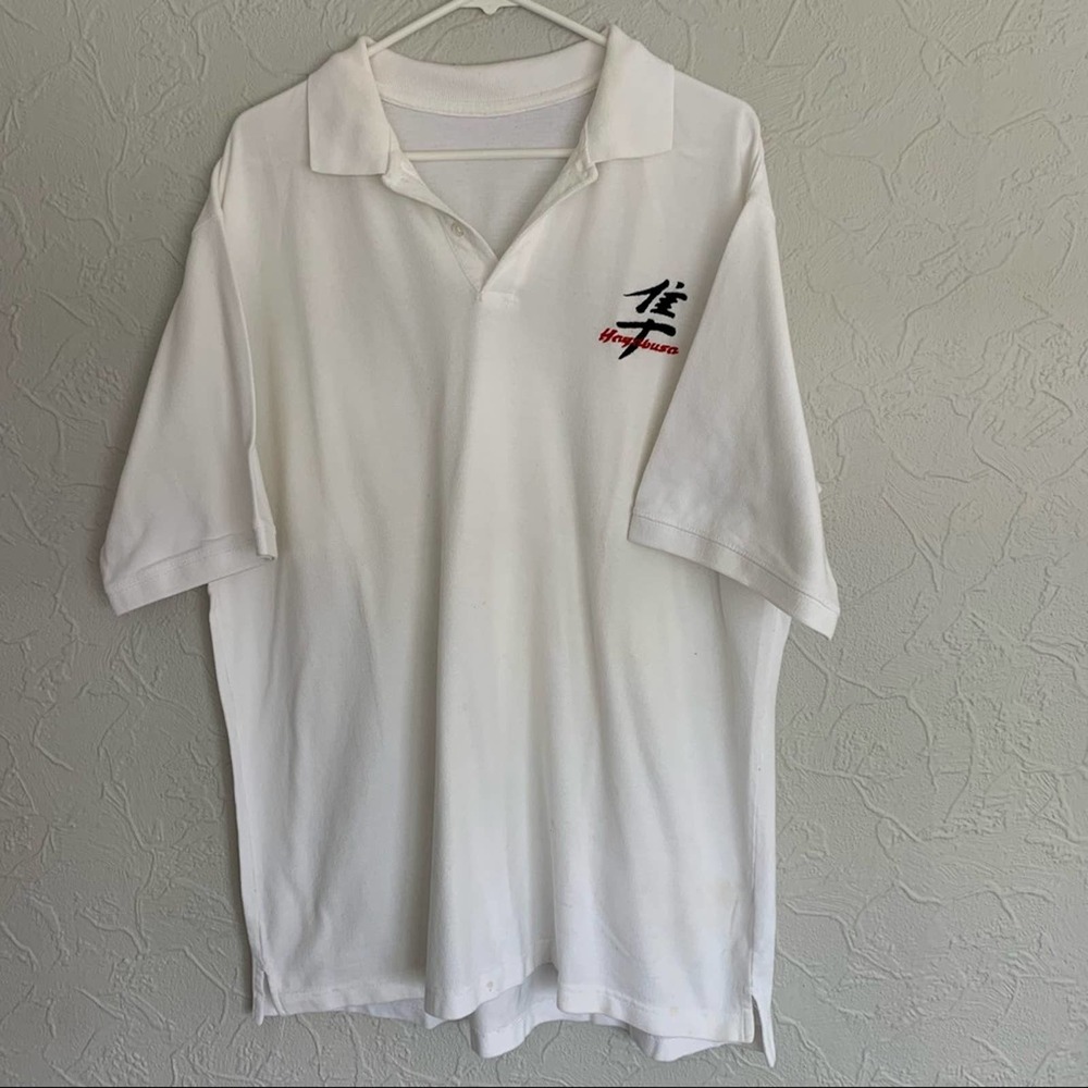 CUSTOM SUZUKI HAYABUSA MENS WHITE POLO SIZE XXL